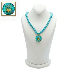 آویز سنگ و زنجیر گل و قلب قرمز