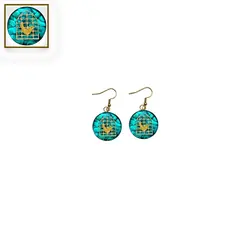 آویز سنگ و زنجیر گل و قلب قرمز