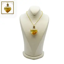 گردنبند براده های طلا قلب