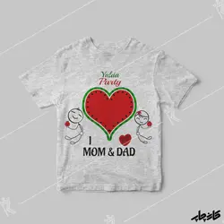 لباس بچگانه شب یلدا دوستون دارم بابا و مامان