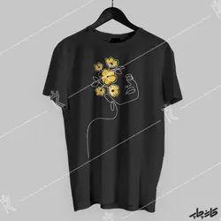 چاپ تیشرت طرح خطی چهره