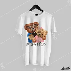 چاپ تی شرت تدی زوج سلفی بگیر