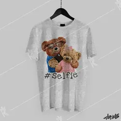 چاپ تی شرت تدی زوج سلفی بگیر