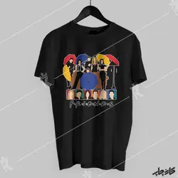 چاپ طرح روی تیشرت مشکی سریال فرندز friends