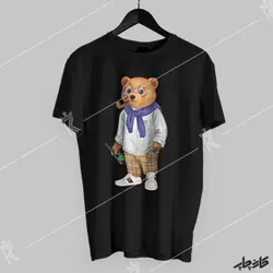 چاپ طرح روی تیشرت خرس پیپ کش