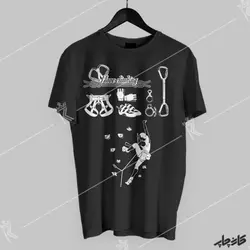 چاپ روی تیشرت مشکی سنگ نوردی دختر