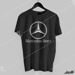 چاپ روی تیشرت مشکی لوگو بنز