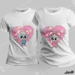 چاپ تیشرت ست آقا و خانوم موشه