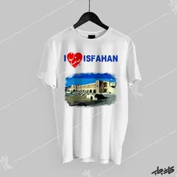 چاپ روی تیشرت طرح من اصفهان را دوست دارم پل خواجو I Love Esfahan
