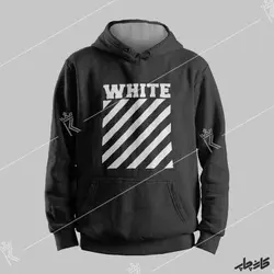 سویشرت نخ پنبه مشکی White OFF