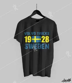 تیشرت مشکی ولوو Volvo Truck 1928 Sweden