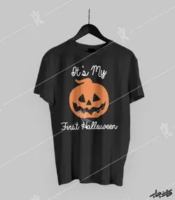 تیشرت مشکی اولین هالووین کودک First Halloween