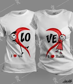 تیشرت ست LOVE دختر و پسر