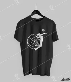 تیشرت مشکی دختر والیبال باز