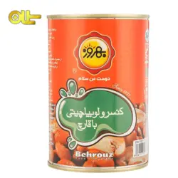 كنسرو لوبیا چیتی با قارچ بهروز 380 گرمي