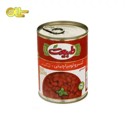 كنسرو لوبيا چيتي طبيعت با سس گوجه فرنگي 380 گرمي