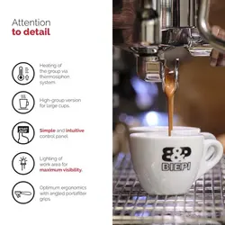 اسپرسو ساز تک گروپ نیمه اتومات بی پی مدل BIEPI MC-E