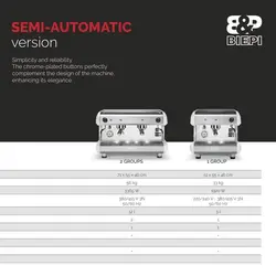 اسپرسو ساز تک گروپ نیمه اتومات بی پی مدل BIEPI MC-E