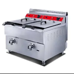 سرخ کن گازی رومیزی با شیر تخلیه ویکتور 18+18 VICTOR