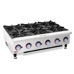 اجاق گاز 6 شعله رومیزی مکس سیلور