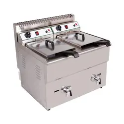 سرخ کن گازی دو لگن با شیرتخلیه اسمارت SMART 36