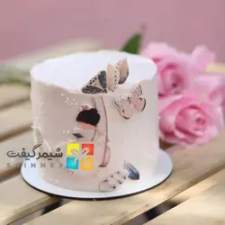 کیک خامه ای طرح پروانه