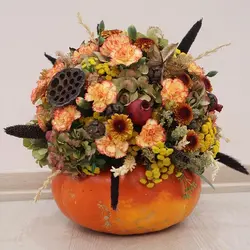 باکس گل پاییزه طرح کدو - کد 1007