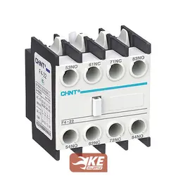 کنتاکت کمکی کنتاکتور از بالا دوبل NO/NC چینت F4-22