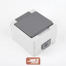 پریز روکار بارانی ارت دار تک فاز پارت
