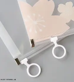 پوشه طلقی شفاف زیپ دار طرح گربه