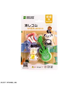 مجموعه 4 عددی پاک کن - طرح موسیقی