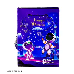 دفتر خاطرات قفل دار طلاکوب کينگ