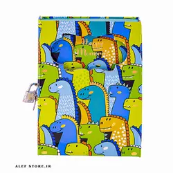 دفتر خاطرات قفل دار طلاکوب کينگ