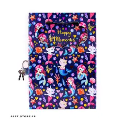 دفتر خاطرات قفل دار طلاکوب کينگ