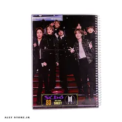 دفتر 80 برگ سیبو طرح Bts