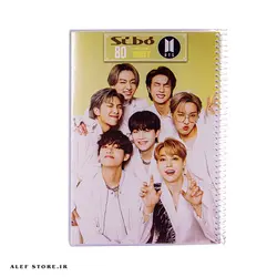دفتر 80 برگ سیبو طرح Bts