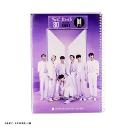 دفتر 80 برگ سیبو طرح Bts