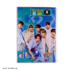 دفتر 80 برگ سیبو طرح Bts