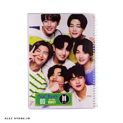 دفتر 80 برگ سیبو طرح Bts