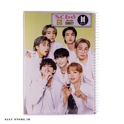 دفتر 60 برگ سیبو طرح Bts