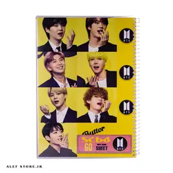 دفتر 60 برگ سیبو طرح Bts