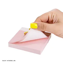 برگه یادداشت 100 برگ فانتزی طرح راه راه صورتی