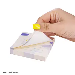برگه یادداشت 100 برگ فانتزی طرح خط و نقطه