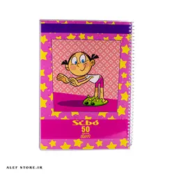 دفتر جلد طلقی 50 برگ سیبو طرح کارتونی