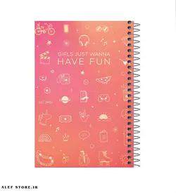 دفتر 100 برگ ریهو - طرح GIRLS JUST WANNA
