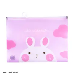 پوشه شفاف زیپ دار فانتزی طرح حیوانات