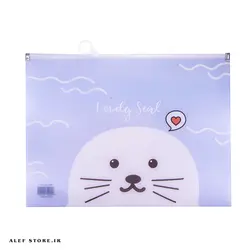 پوشه شفاف زیپ دار فانتزی طرح حیوانات