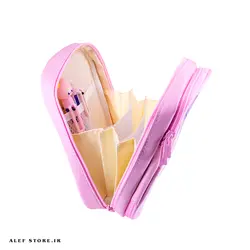 جامدادی فانتزی دو زیپ موکا