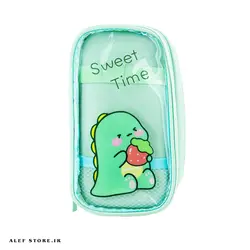 جامدادی فانتزی دو زیپ موکا