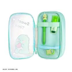 جامدادی فانتزی دو زیپ موکا